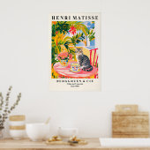Poster Tabby Cat Matisse Print Funny Espresso Art (Cuisine)