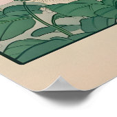 Poster Tabby Cat Shower Print Ukiyo-e Botanical Bathroom (Coin)