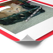 Poster Tabby de Noël Orange Kitty Chat (Coin)
