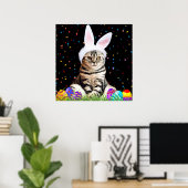 Poster Tabby de Pâques (Bureau à domicile)