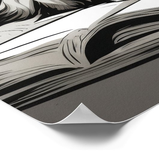 Poster Tabby Gris (Coin)