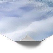 Poster Tabby Gris Kitten Profil Aquarelle Style Art (Coin)