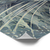 Poster Tabby gris - Yeux bleu chat (Coin)