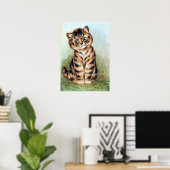 Poster Tabby Kitten, Louis Wain (Bureau à domicile)