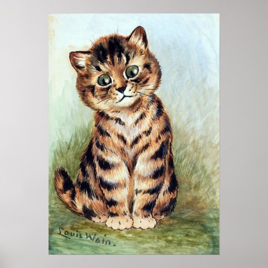 Poster Tabby Kitten, Louis Wain (Devant)