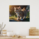 Poster *~* TABBY observer Kitty Cat 5:4 Feline Kitten (Cuisine)