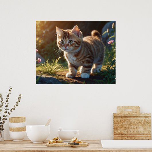 Poster *~* TABBY observer Kitty Cat 5:4 Feline Kitten (Cuisine)