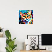 Poster Tabby Pop Art Ginger (Bureau à domicile)