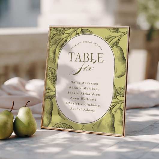 Poster Table 6 de la Mariée Parfaite