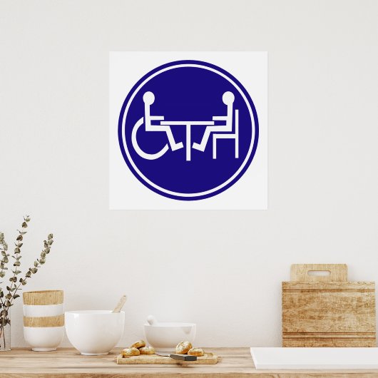 POSTER TABLE AMIE PARAPLEGIA DÉSACTIVÉE (Cuisine)