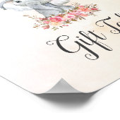 Poster Table cadeau Baby shower éléphant bébé (Coin)