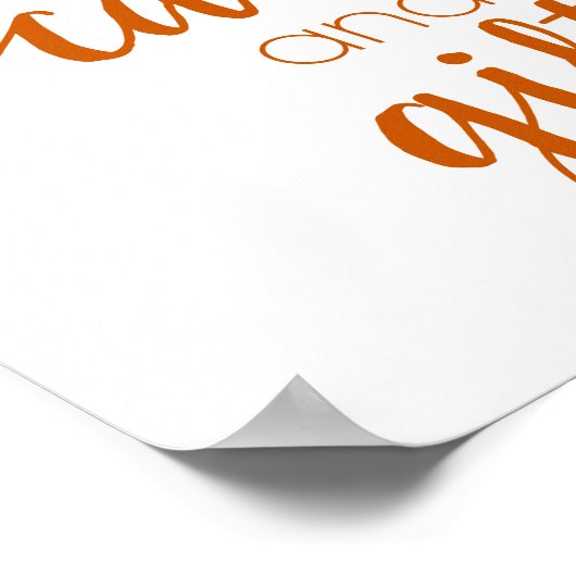 Poster Table cadeau simple | Fall Orange Any Party Event (Coin)