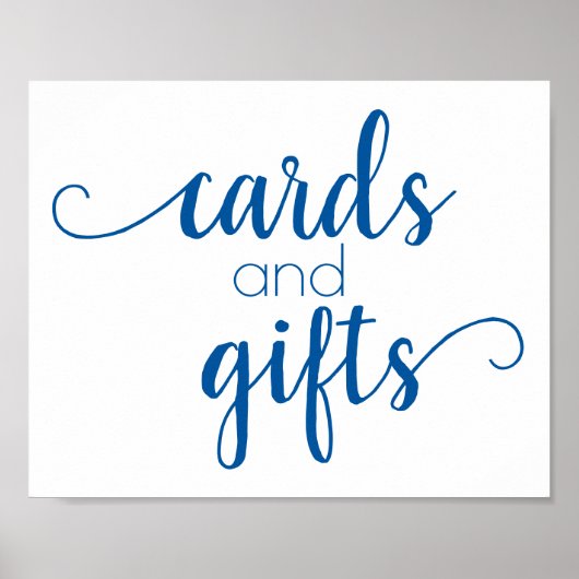 Poster Table cadeau simple | French Blue Any Party Event (Devant)