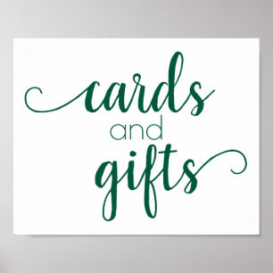 Poster Table cadeau simple Hunter Green N'importe quell