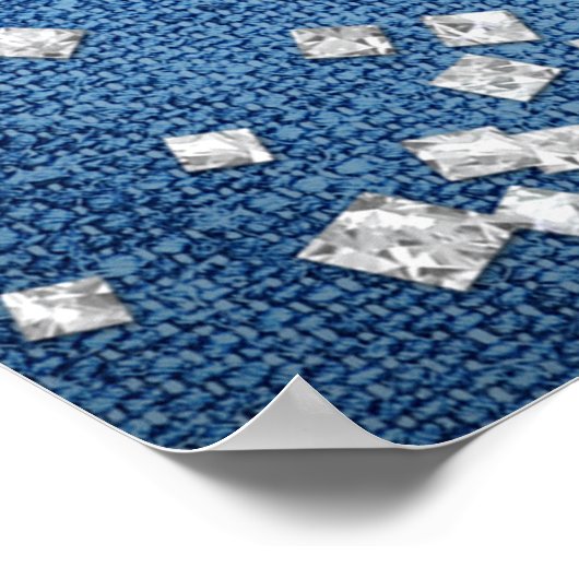 Poster Table chic en verre Denim & Diamonds (Coin)
