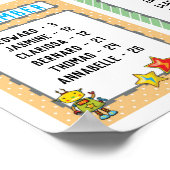 Poster Table d'anniversaire en classe en robots Thème (Coin)