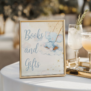 Poster Table de Baby Shower Blue Elephant Books and Gifts