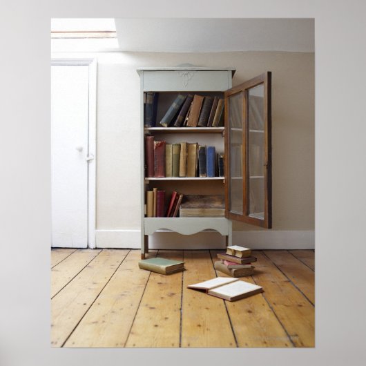 Poster Table de bal remplie de livres. (Devant)