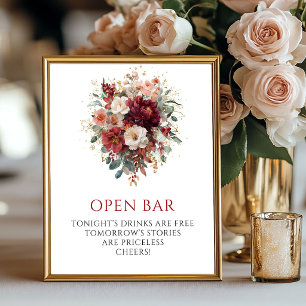 Poster Table de bar ouverte en terre cuite chaude couleur