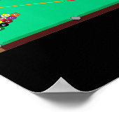 Poster Table de billard - Cool Billard T Chemise (Coin)
