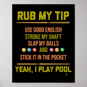 Poster Table de billard Joueur sportif Billard Cadeau