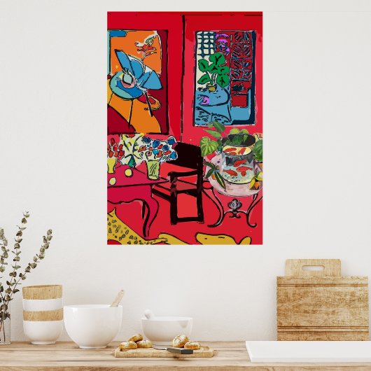 Poster Table de bol de poisson (Cuisine)