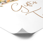 Poster Table de cadeaux de Baby Shower de mariage Fleurs (Coin)