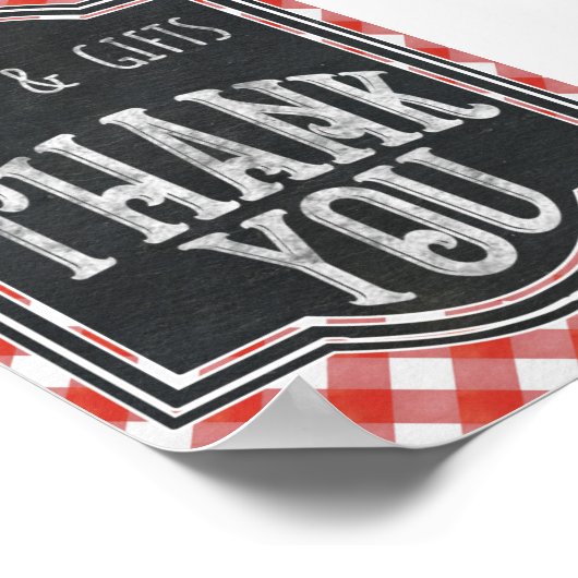 Poster Table de cadeaux de fête d'engagement mixte pour l (Coin)