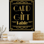 Poster Table de cadeaux et de cartes de mariage style Gat (Cuisine)