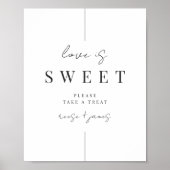 Poster Table de dessert minimaliste Mariage de script mod (Devant)