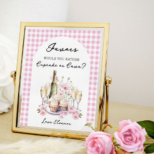 Poster Table de faveur de mariage avec Cupcakes et Champa
