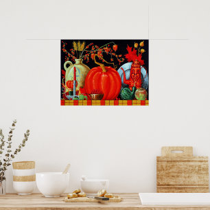 Poster Table de fête d'automne 24x18
