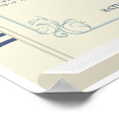 Poster Table de livre Sièges Mariage Bibliothèque Cream 1 (Coin)