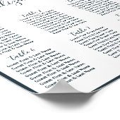 Poster Table de Mariage blanc et marine (Coin)