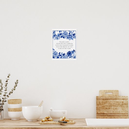 Poster Table de mariage bleu blanc 10x12 (Cuisine)