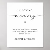 Poster Table de mariage en mémoire aimante (Devant)