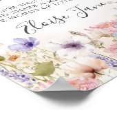 Poster Table de mémoire funéraire commémorative du fleur  (Coin)