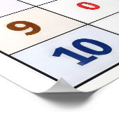 Poster Table de multiplication (Coin)