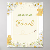 Poster Table de nourriture Abeille Bourdon Fête Bébé Mari (Devant)
