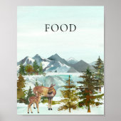 Poster Table de nourriture Aventure Baby shower de cerfs  (Devant)