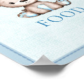 Poster Table de nourriture Cute Baby shower d'ours Brown (Coin)