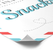 Poster Table de nourriture de snacks Voyage Avion Compagn (Coin)