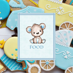 Poster Table de nourriture Ourson marron Mignon Baby Show