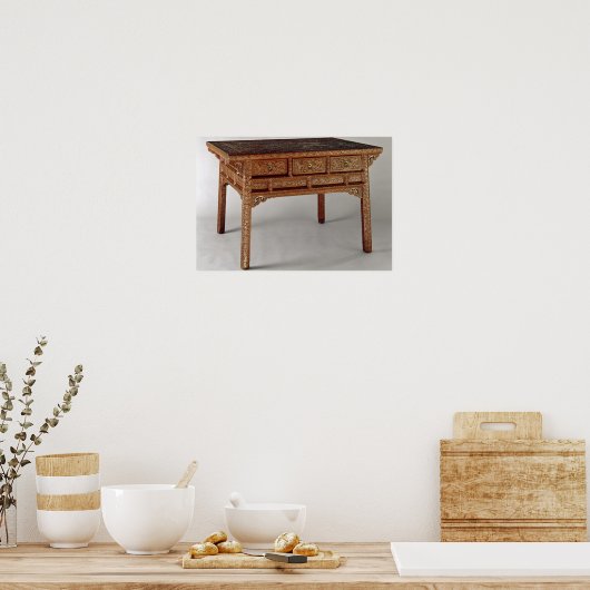 Poster Table de palais, dynastie Ming, Hsuan Te (Cuisine)