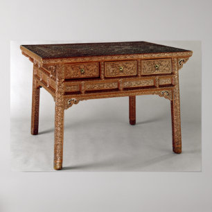 Poster Table de palais, dynastie Ming, Hsuan Te