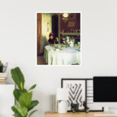 Poster Table de petit déjeuner, 1884 John Singer Sargent (Bureau à domicile)