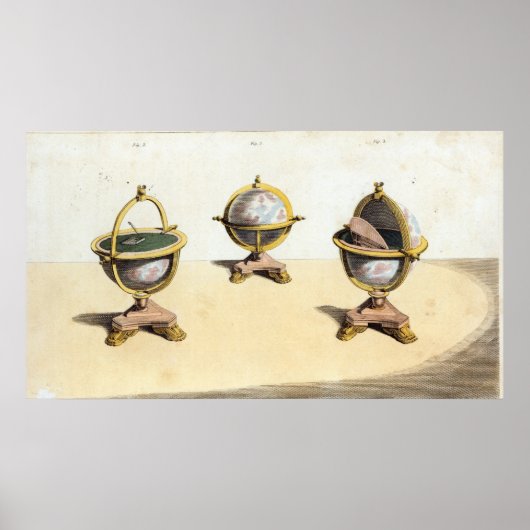 Poster Table de rédaction du Globe Cabinett de Pitt (Devant)