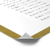 POSTER TABLE DE SEATING DE MARIAGE À COURONNE DE LAURIER  (Coin)