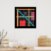 Poster Table de temps (multiplication) (Cuisine)