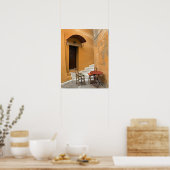 Poster Table de trottoir, Canée, Crète, Grèce (Cuisine)